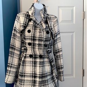 Wool lined plaid Women coat. Perfect condition